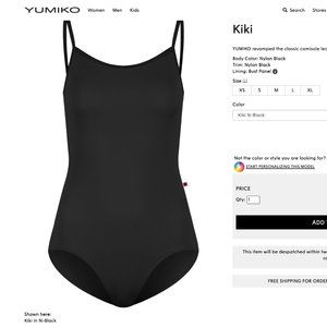 Yumiko Kiki Black Leotard